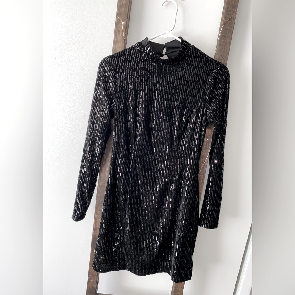 Black sequin dress